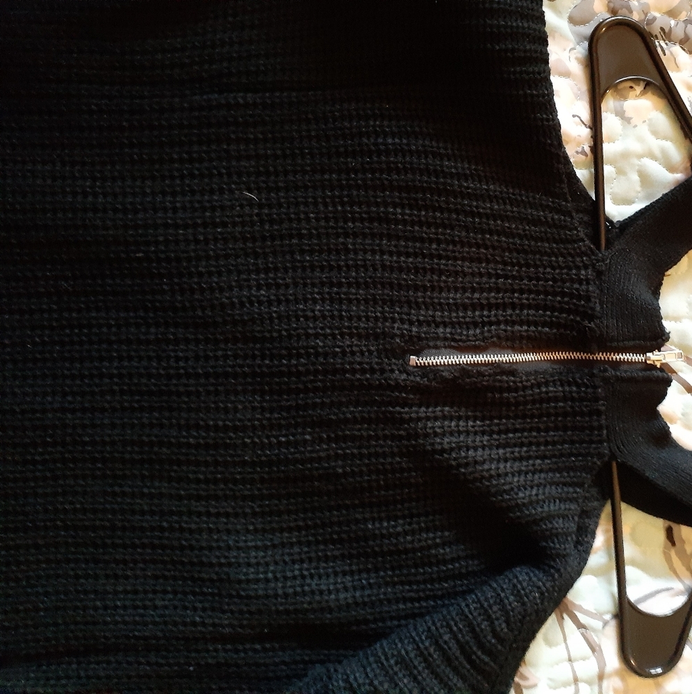 Poof off the shoulder sweater